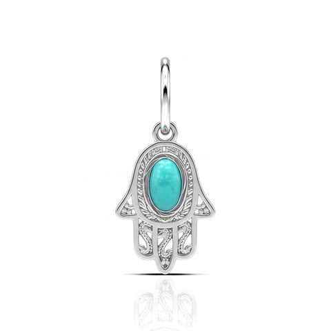 Lily Silver Turquoise Pendant
