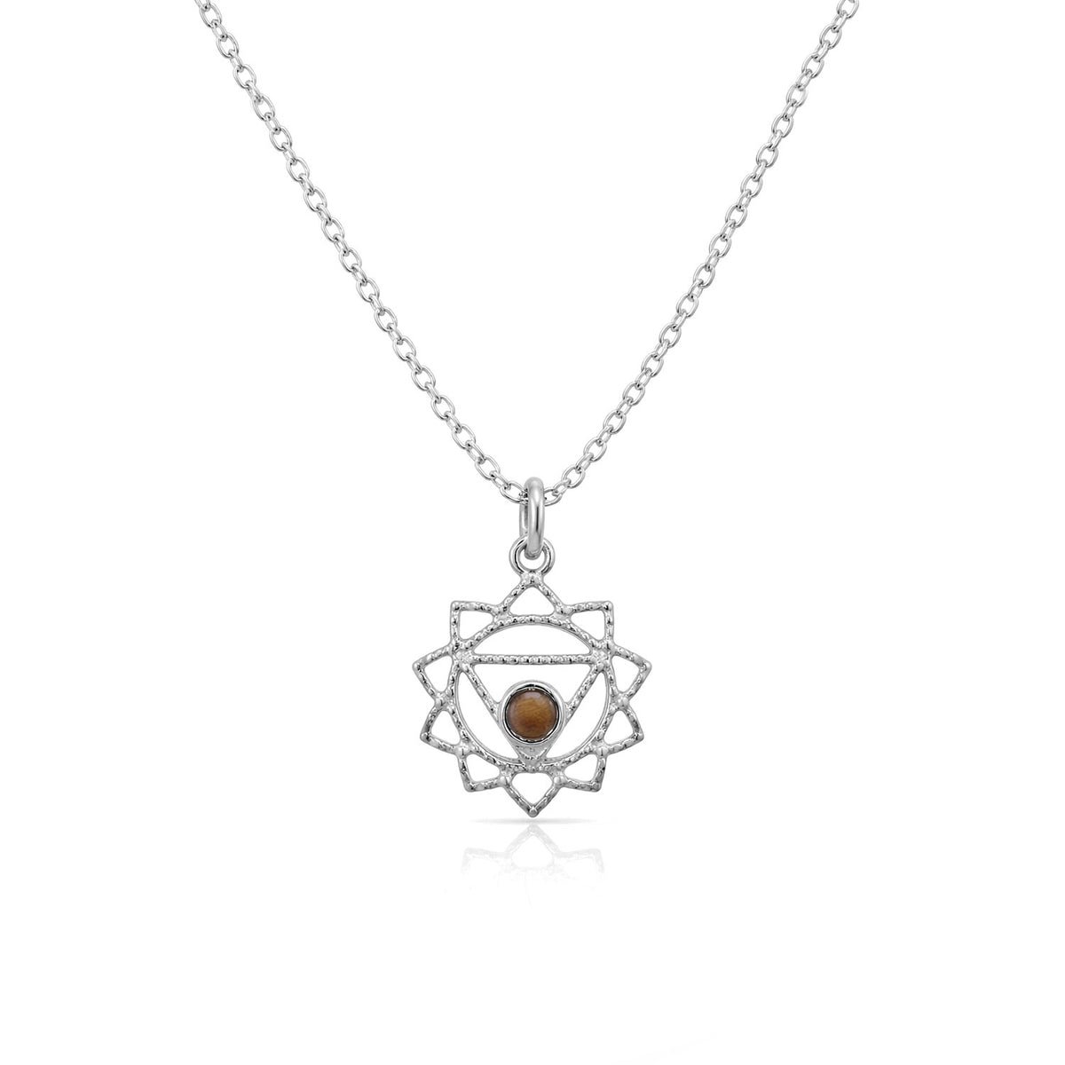 Lily Silver Plexus Chakra Pendant