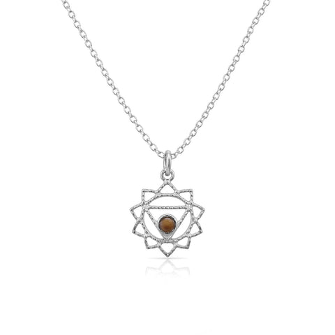 Lily Silver Plexus Chakra Pendant