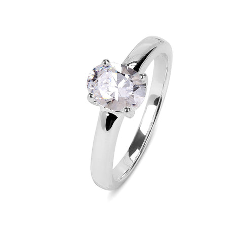 Rue Silver Diamond Adjustable Ring