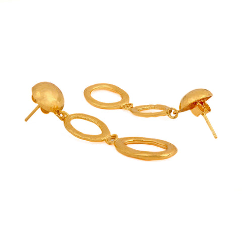 Cara Sterling Silver Organic Dangle Earrings