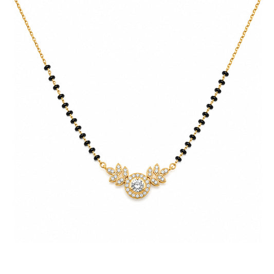 Cyna Silver Mangalsutra