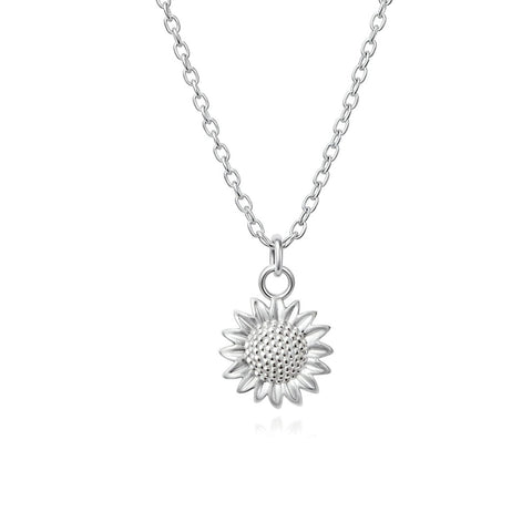Ava Silver Sun Flower Necklace