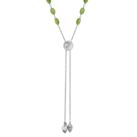 Sia Sterling Silver Olive Quartz Necklace