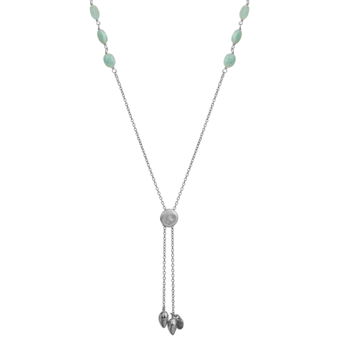 Lia Sterling Silver Oval Amazonite Necklace