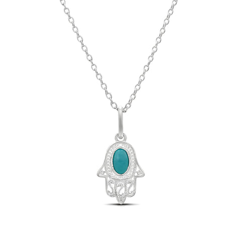 Lily Silver Turquoise Pendant