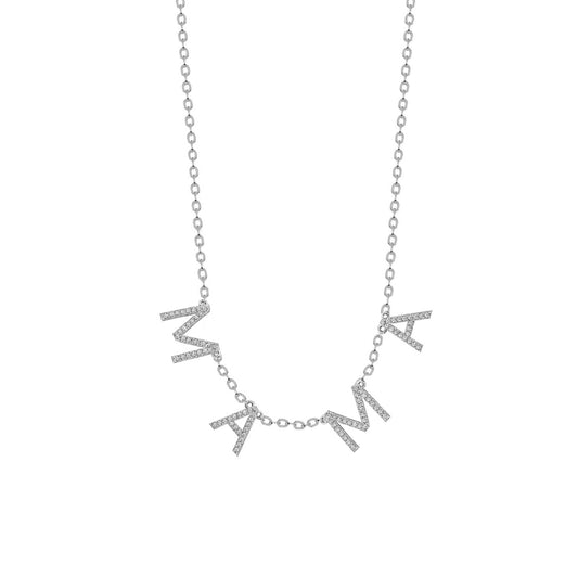 Mica Silver  Necklace