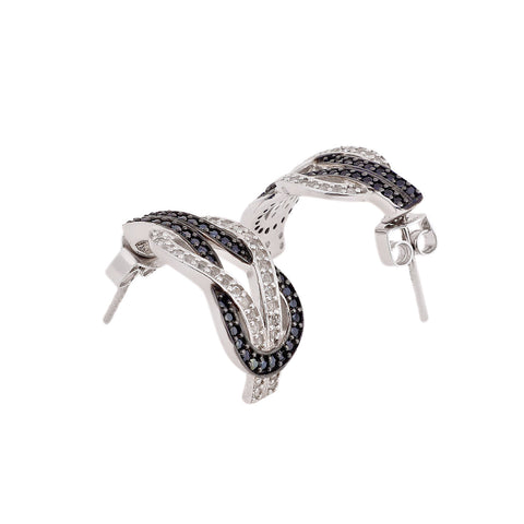 Bela Silver Black Spinel Earrings