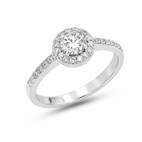 Ruth Silver Diamond Adjustable Ring