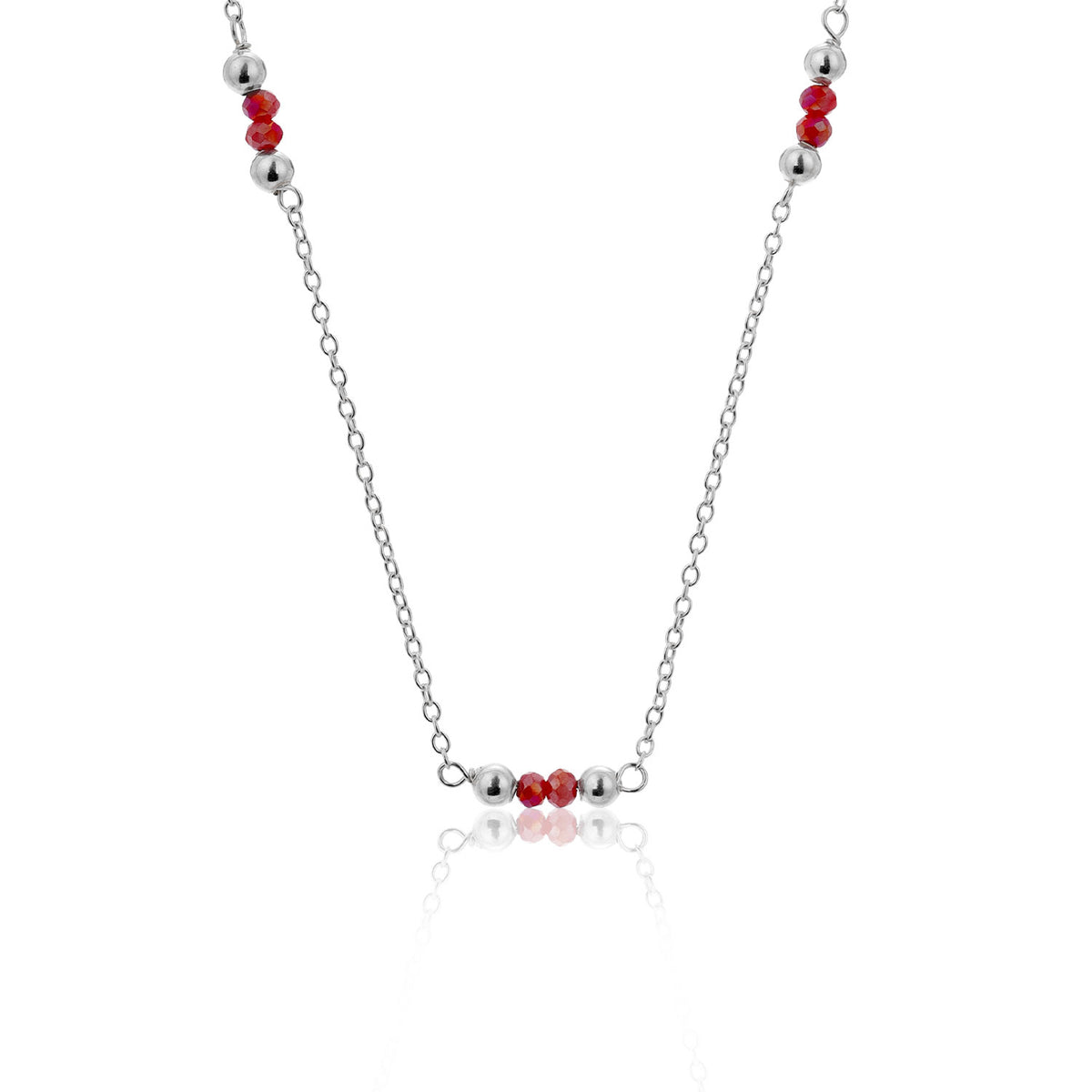 Anna Silver Crystal Necklace