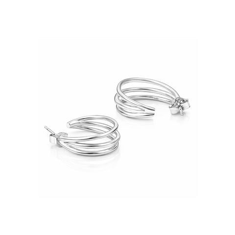 Diya Silver Hoop Earrings