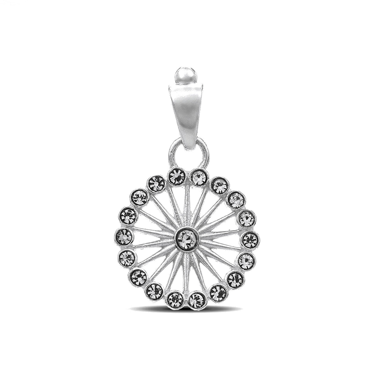 Ava Silver Crystal Pendant