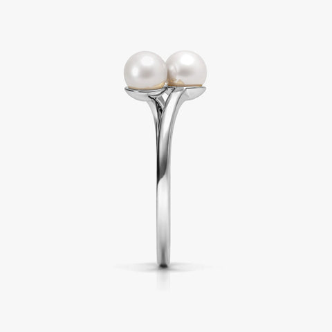 Anna Silver Pearl Adjustable Ring