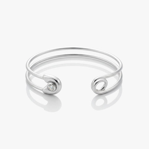 Mira Silver Cuff Bangle