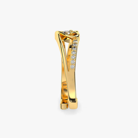 Drea Silver Heart Zirconia Adjustable Ring