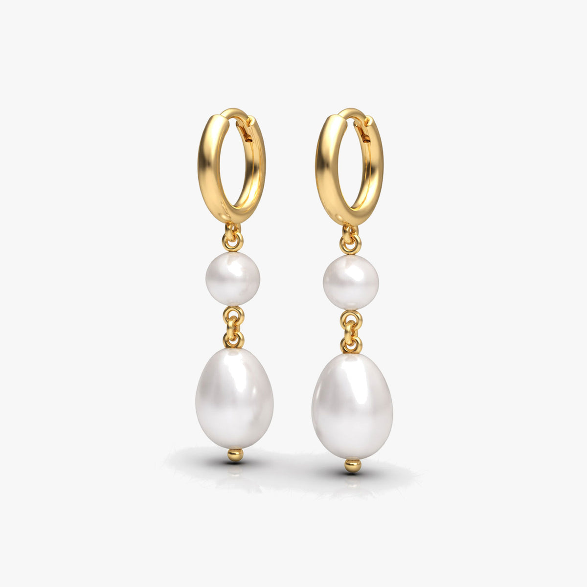 Anna Silver Dangle Pearl Earrings