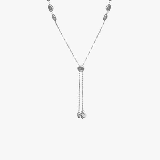 Cora Silver Slider Necklace