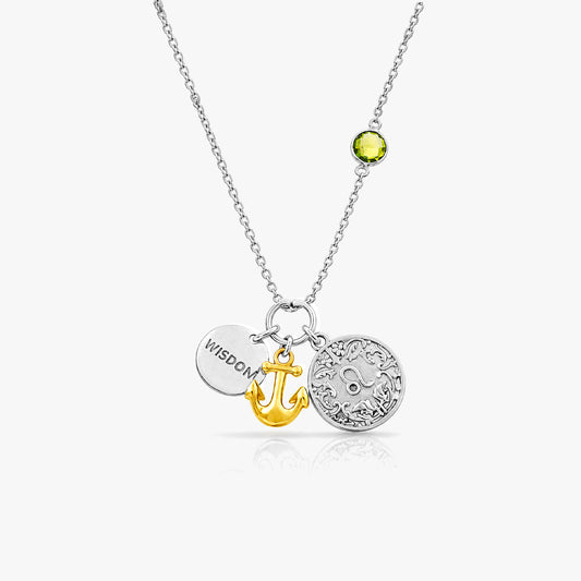 Tia Two Tone Leo Zodiac Necklace