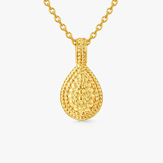 Jia Silver Embossed Necklace