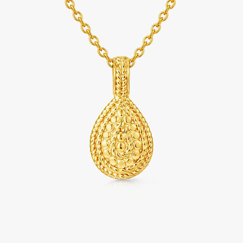 Jia Silver Embossed Necklace