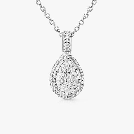 Jia Silver Embossed Necklace