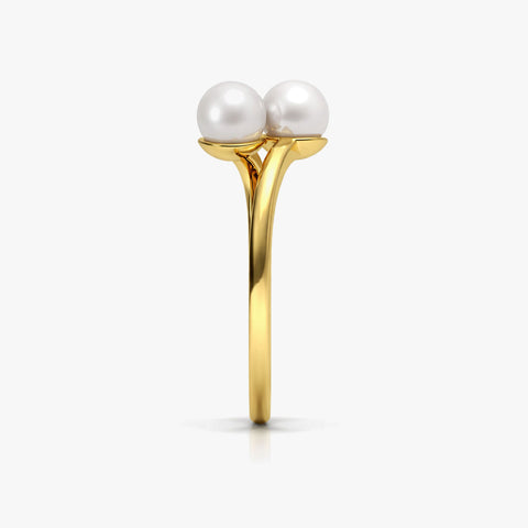 Anna Silver Pearl Adjustable Ring