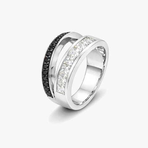 Mia Silver Spinel Adjustable Ring